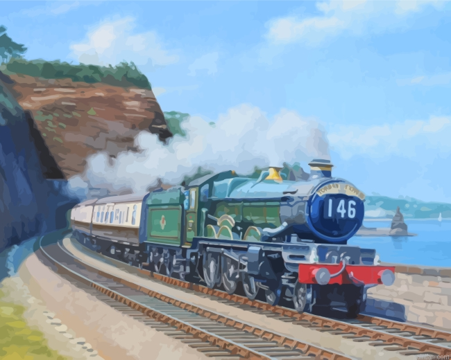 Flying Scotsman Old Train Paint By Number.png