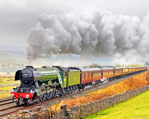 Flying Scotsman Steam Train Paint By Number.png