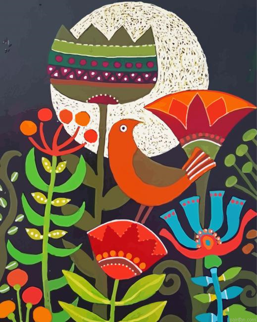Folk Bird Paint By Numbers.png