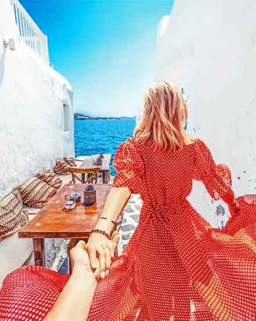 Follow Me To Santorini Greece Europe New Paint By Numbers.png