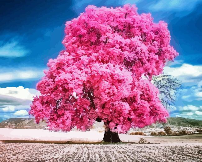 Forest Pink Tree Paint By Numbers.png