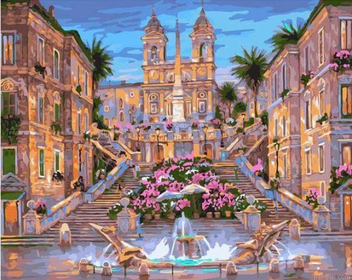 Fountain At Seville Paint By Numbers.png