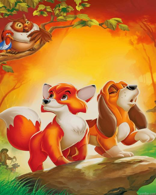 Fox And The Hound French New Paint By Numbers.png