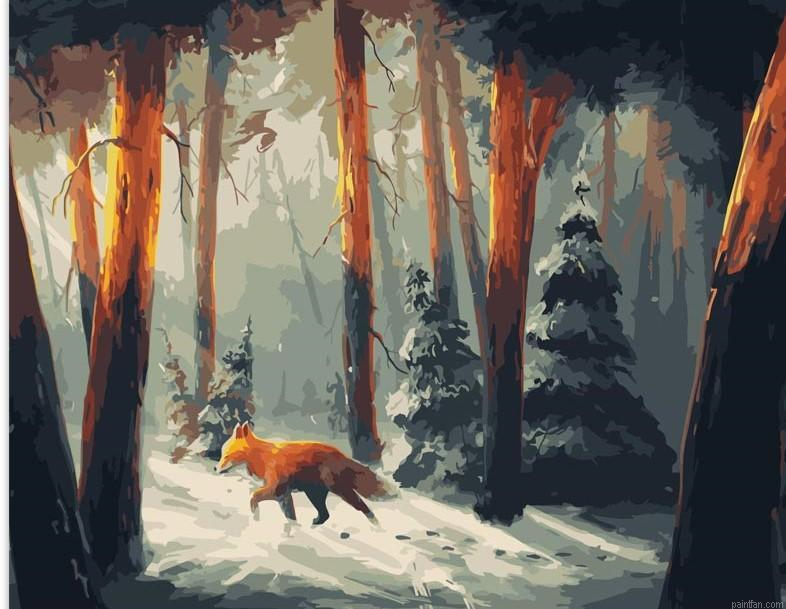 Fox In Mountain Paint By Numbers.png