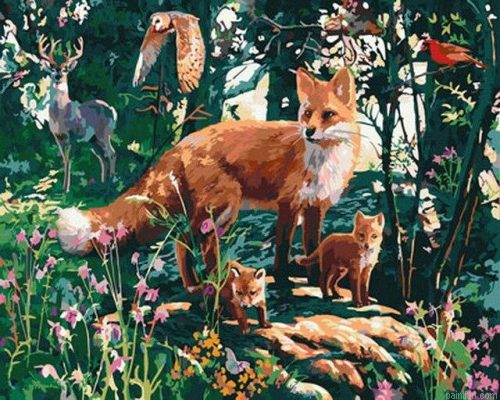 Fox Of Jungle Paint By Numbers.png