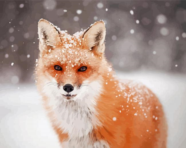Fox Snow Paint By Numbers.png