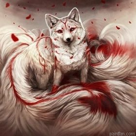 Fox With Tails Paint By Numbers.png
