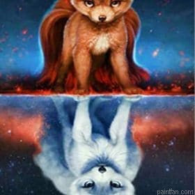 Fox And Wolf Paint By Numbers.png