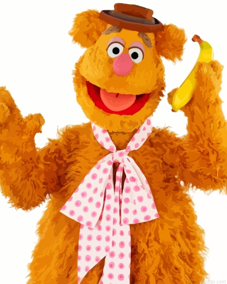 Fozzie Holding Banana Paint By Numbers.png