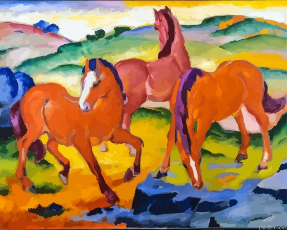 Franz Marc Grazing Horses Paint By Numbers.png