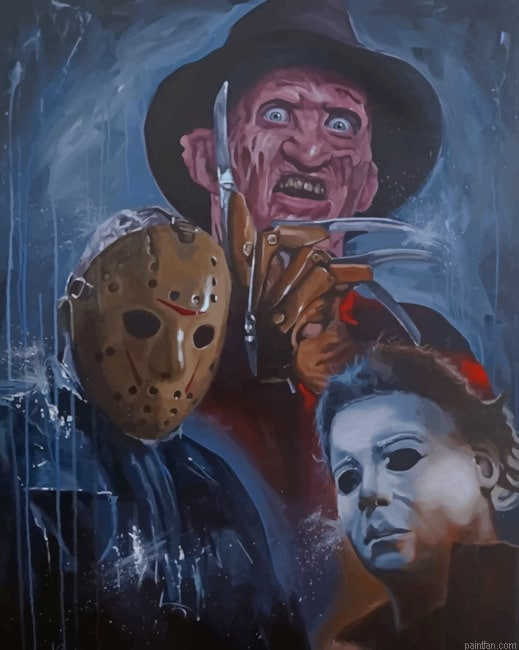 Freddy Krueger Mic Hael Myers Paint By Numbers.png