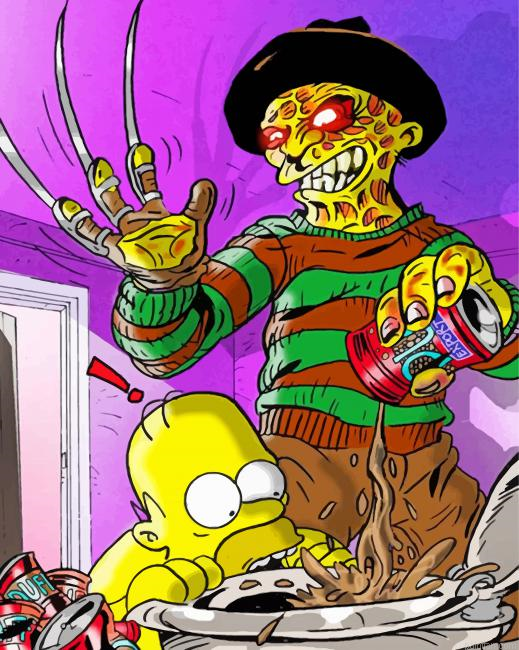 Freddy Krueger The Simpsons Paint By Number.png