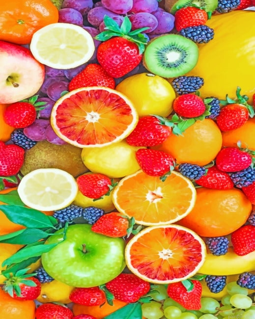 Fresh Fruits Food Paint By Numbers.png