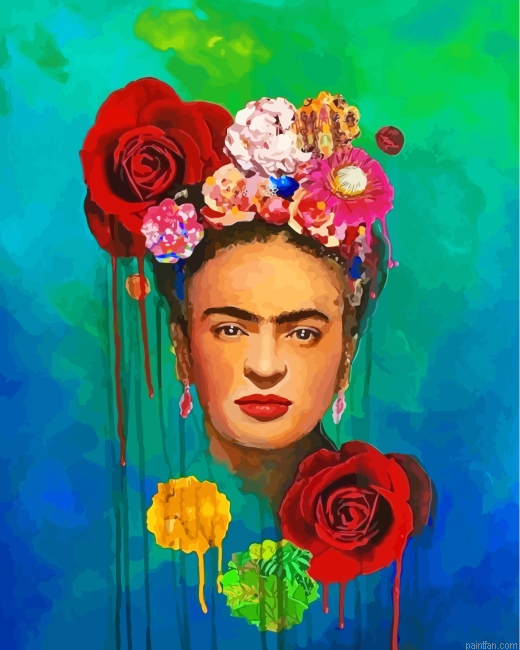 Frida And Flowers Art Paint By Number.png