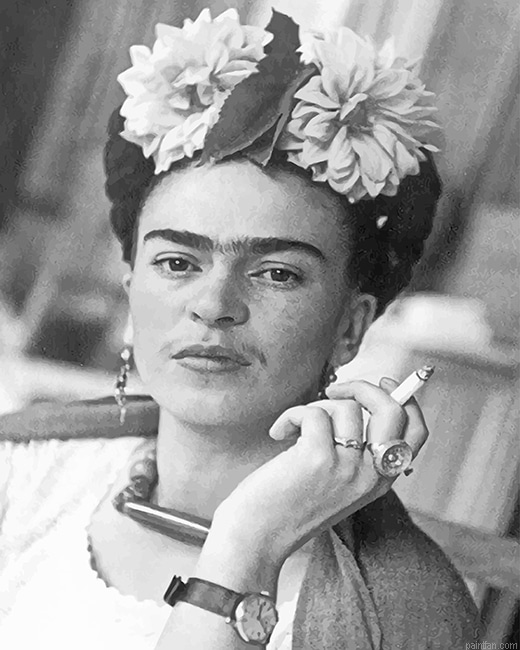 Frida Black And White New Paint By Numbers.png