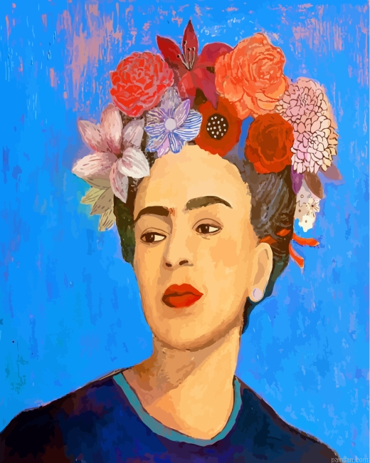 Frida Kahlo And Flowers Paint By Number.png