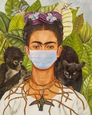 Frida Kahlo Wearing Mask New Paint By Number.png