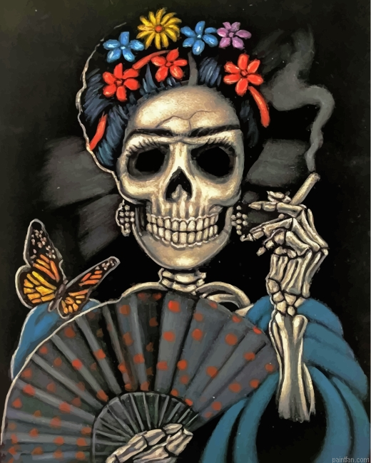 Frida Skull Paint By Number.png