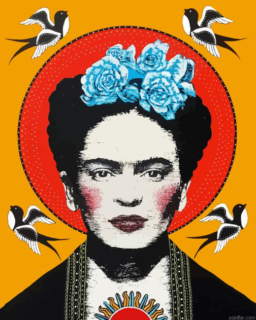 Frida With Flowers Paint By Numbers.png