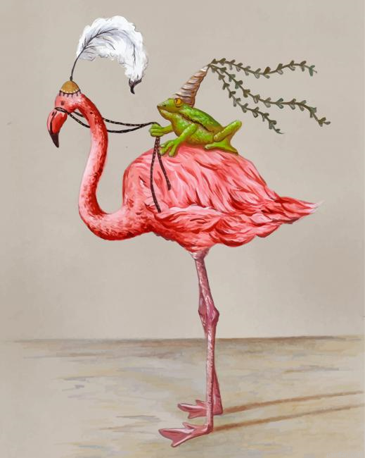 Frog And Flamingo Paint By Number.png