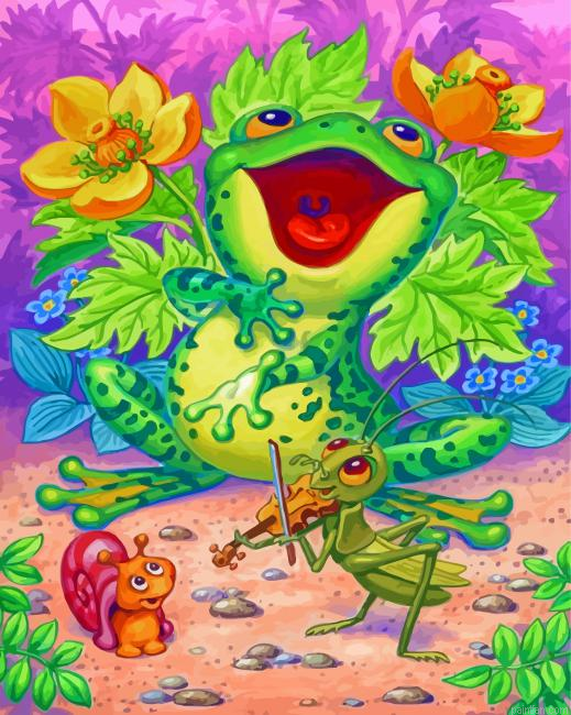 Frog Singing Paint By Number.png