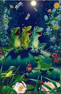 Frogs In Swamp Paint By Numbers.png