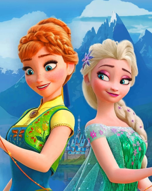 Frozen Elsa And Anna Paint By Numbers.png