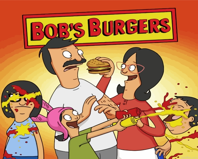 Funny Boobs Burgers Family Paint By Number.png