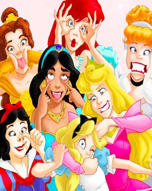 Funny Disney Princesses New Paint By Numbers.png