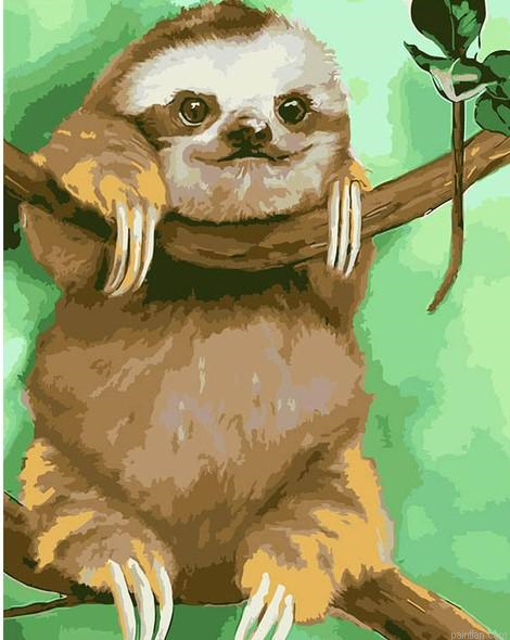 Funny Sloth Paint By Numbers.png