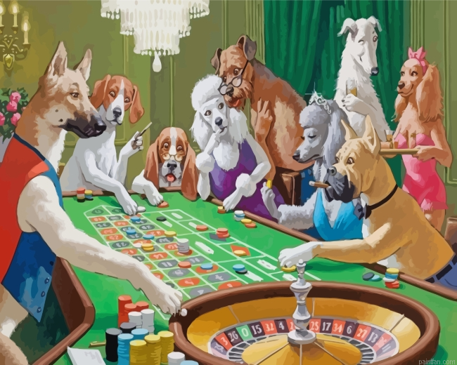 Gambling Dogs In Casino Paint By Number.png