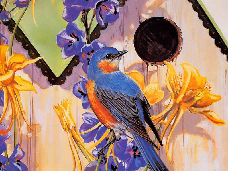 Garden Bluebird Paint By Numbers.png