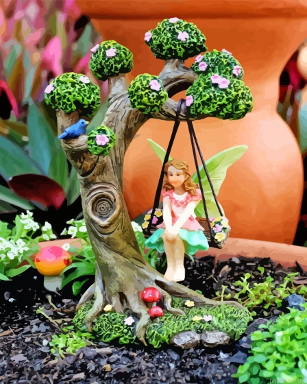 Garden Fairy Playing Paint By Numbers.png