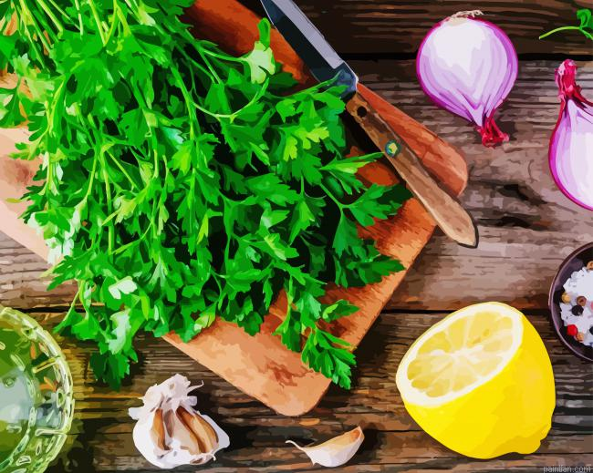 Garden Parsley Herb Paint By Numbers.png