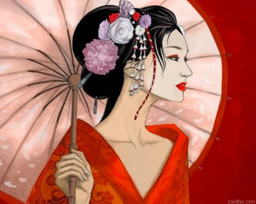Geisha Wearing Red Paint By Numbers.png