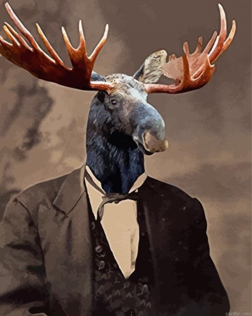 Gentleman Moose Paint By Numbers.png