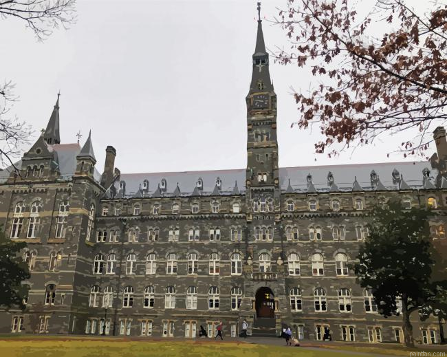 Georgetown University Building Paint By Numbers.png