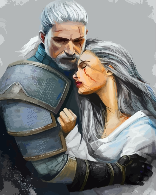 Geralt And Ciri Paint By Number.png