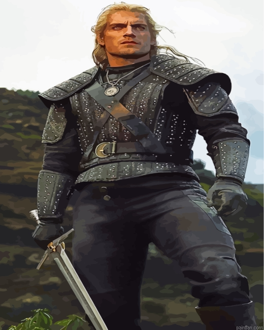Geralt Of Rivia The Witcher Paint By Number.png