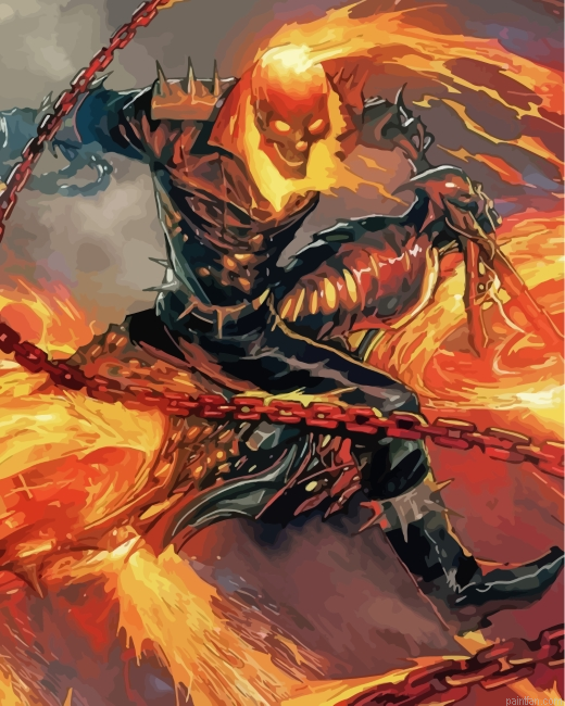 Ghost Rider Marvel Art Paint By Number.png