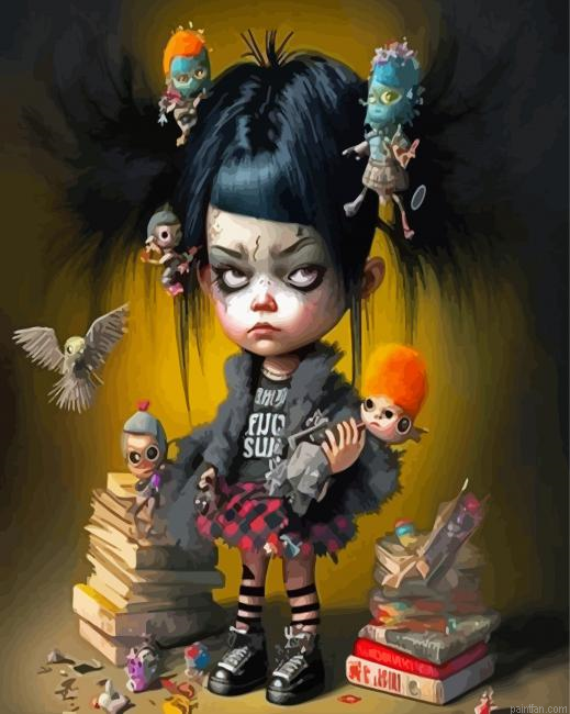 Ghotic Baby Girl Paint By Numbers.png