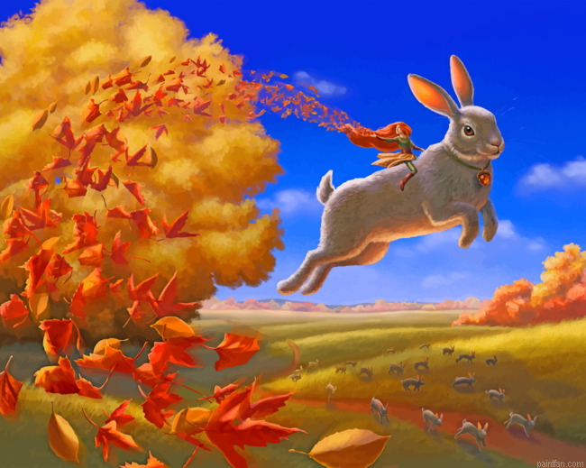 Giant Rabbit Fantasy Art Paint By Number.png