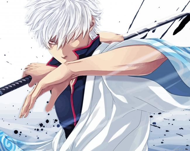 Gintoki Gintama Anime Paint By Numbers.png