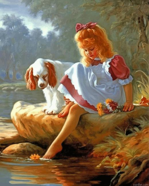 Girl And Dog Paint By Number.png