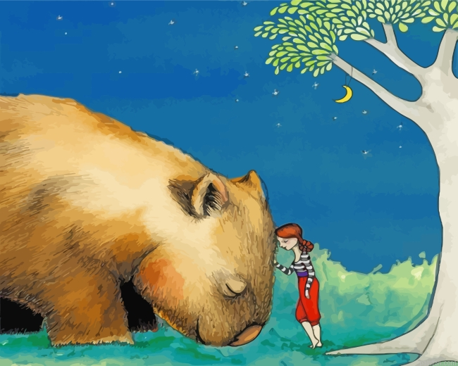 Girl And Wombat Paint By Number.png