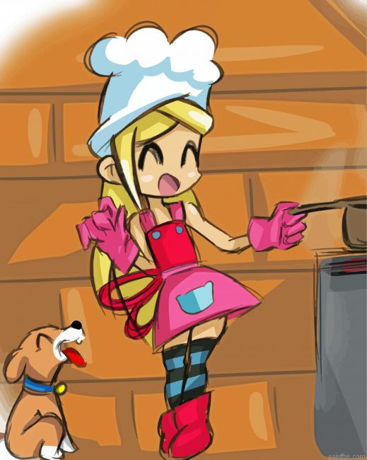 Girl Chef Art Paint By Numbers.png