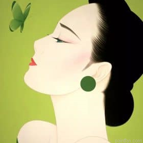 Girl Green Look Paint By Numbers.png