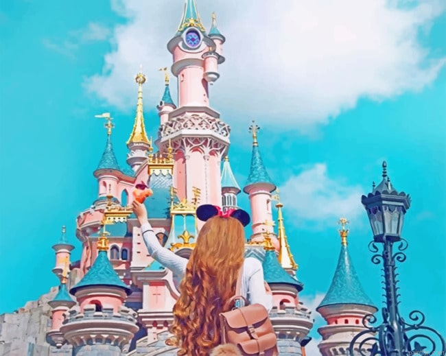 Girl Having Fun In Disney Paint By Numbers.png