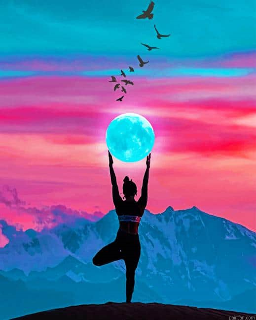 Girl Holding Moon New Paint By Numbers.png