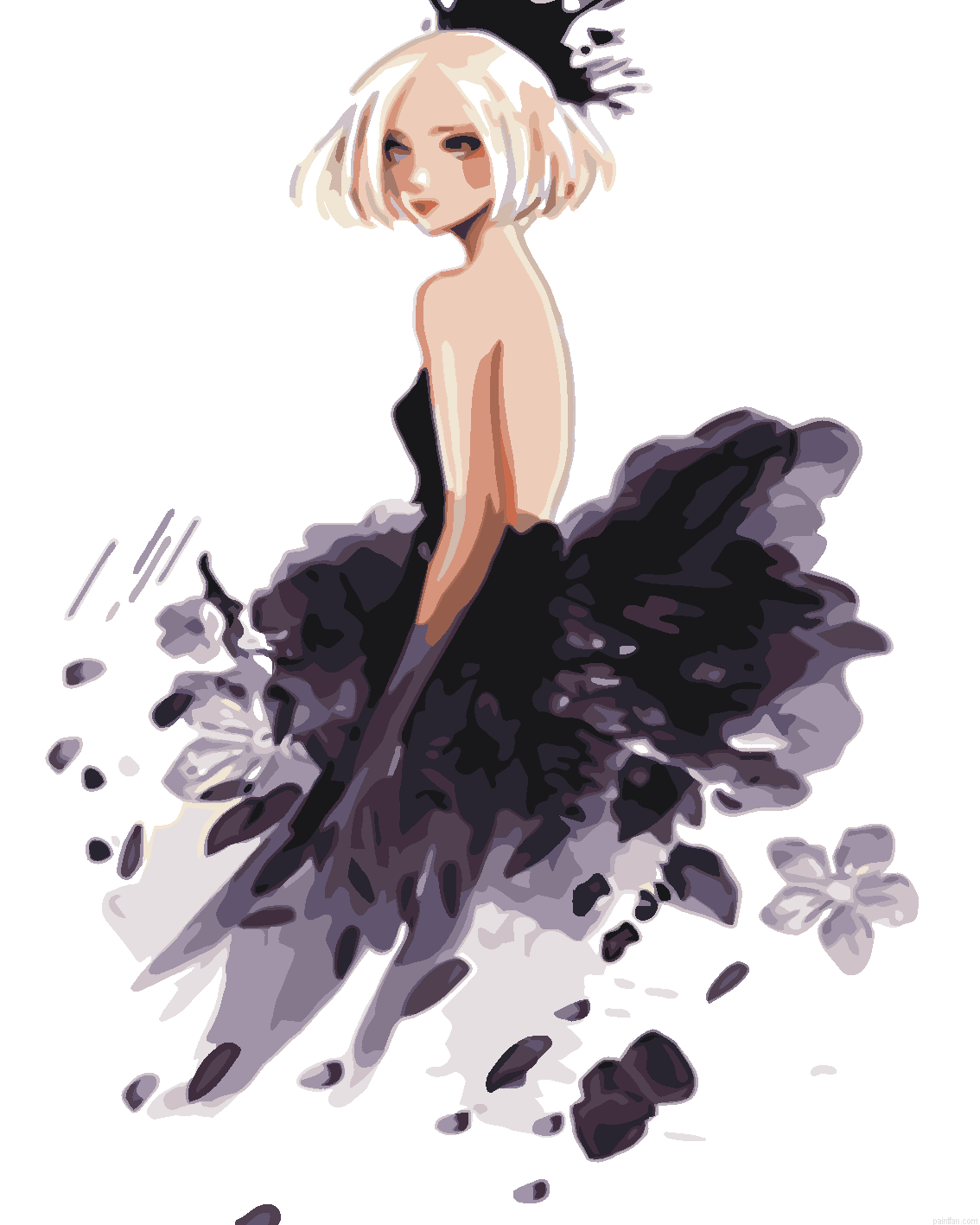Girl In Black Paint By Numbers.png